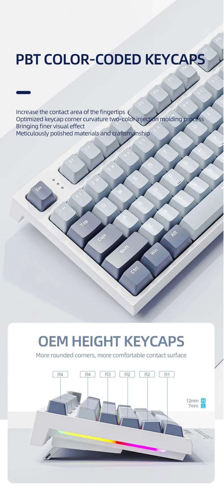 Attack Shark K86 Wireless Mechanical DynanicRGB Keyboard Bluetooth with Display Volume  Button Hot-Swappable Computer Peripheral