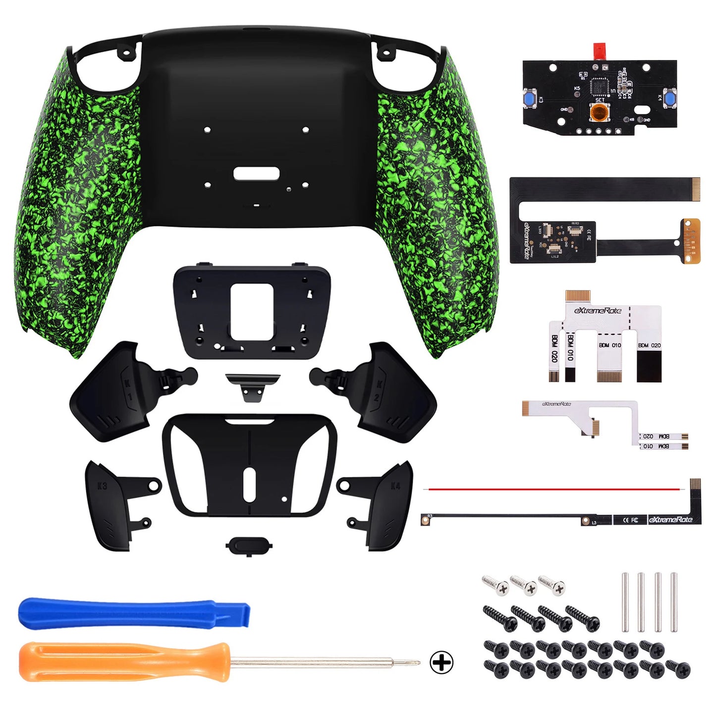 eXtremeRate Remappable RISE 4.0 Remap Kit, Upgrade Board & Redesigned Back Shell & 4 Back Buttons for ps5 Controller BDM-010&020