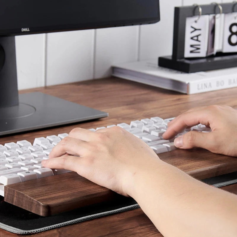 Solid Wood Keyboard Bracket Hand Bracket Black Walnut Wooden Wrist Mechanical Keyboard Wooden Hand Bracket Wrist