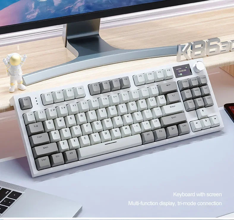 Attack Shark K86 Wireless Mechanical DynanicRGB Keyboard Bluetooth with Display Volume  Button Hot-Swappable Computer Peripheral