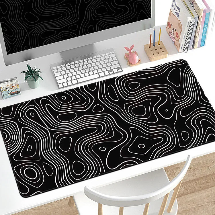 Gamer Mousepad Gradient Color Line Mouse Pad Large Mouse Mat Natural Rubber Desk Rug PC Desk Mats Design Mousepads 80*30cm