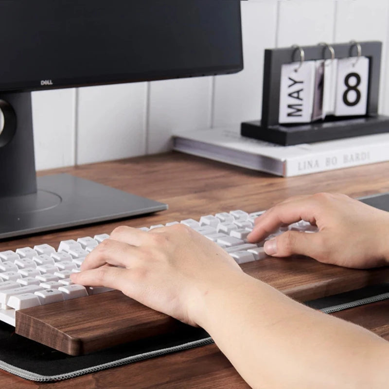 Solid Wood Keyboard Bracket Hand Bracket Black Walnut Wooden Wrist Mechanical Keyboard Wooden Hand Bracket Wrist