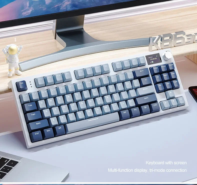 Attack Shark K86 Wireless Mechanical DynanicRGB Keyboard Bluetooth with Display Volume  Button Hot-Swappable Computer Peripheral