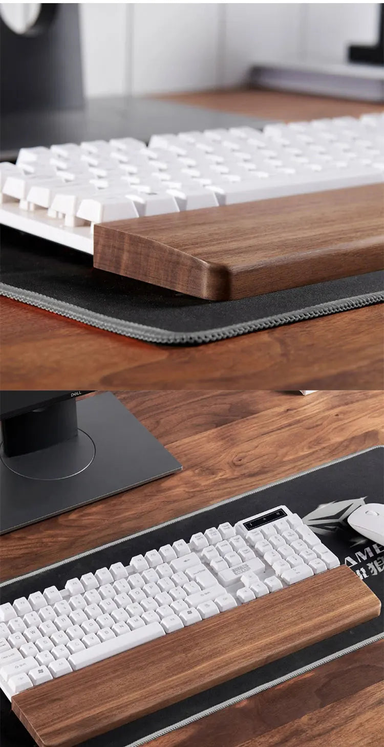 Solid Wood Keyboard Bracket Hand Bracket Black Walnut Wooden Wrist Mechanical Keyboard Wooden Hand Bracket Wrist